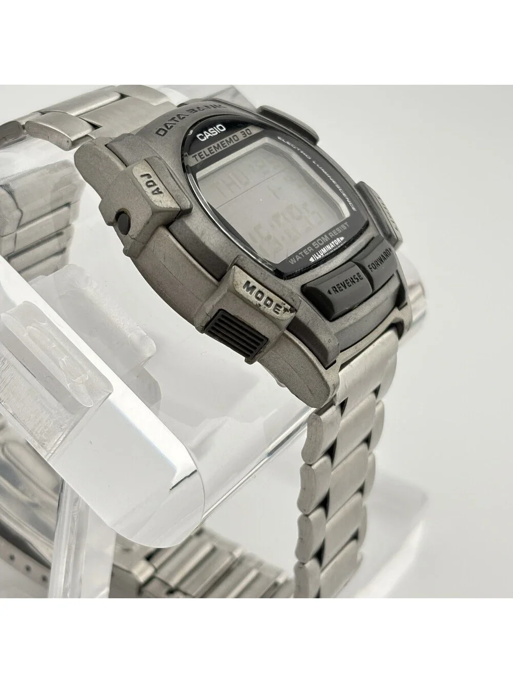 Vintage Casio Data Bank DB-35H Telememo 30 Digital Watch Retro 90s Illuminator
